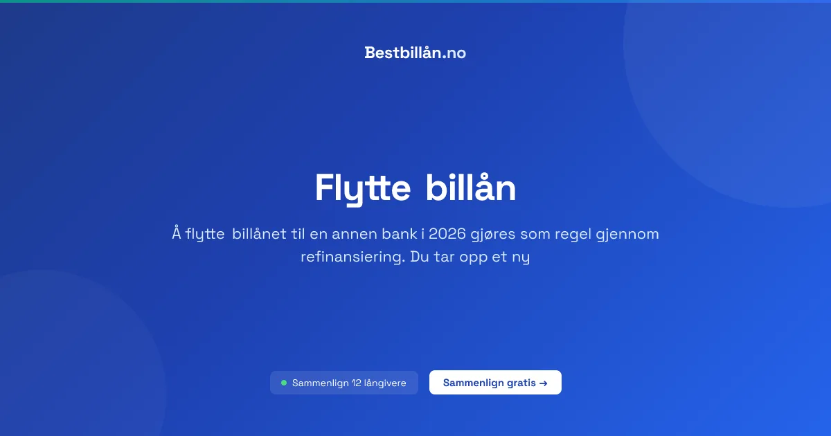 Flytte billån